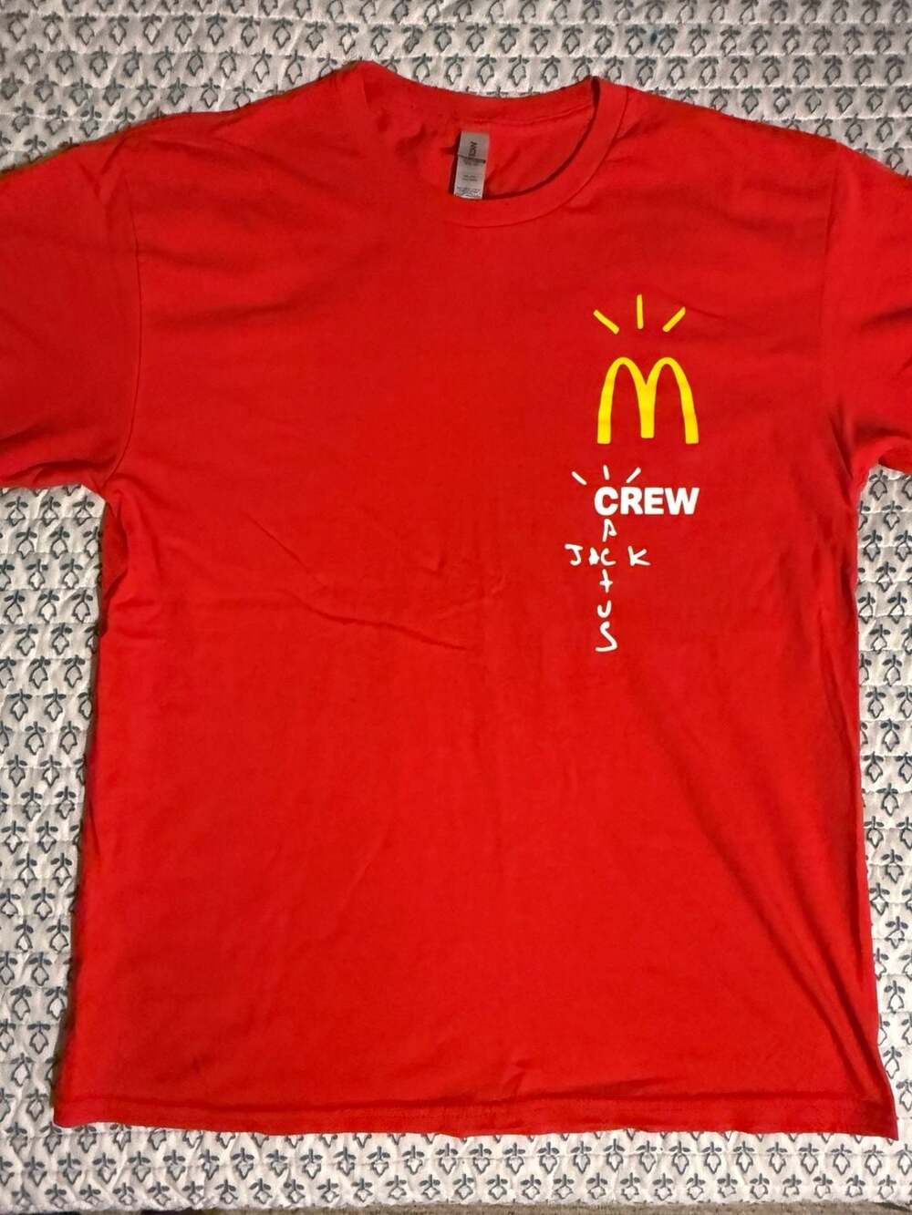 Travis Scott x McDonald's Cactus Jack Crew T-Shirt - Red